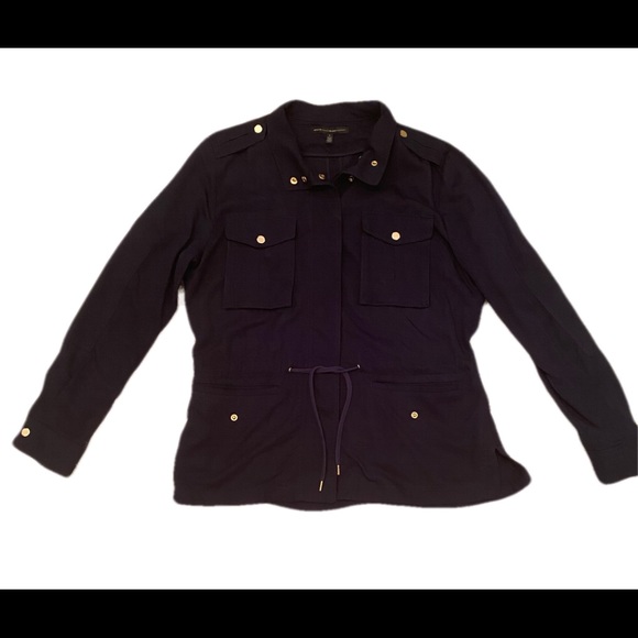 White House black Market military style light jacket. - Picture 3 of 5